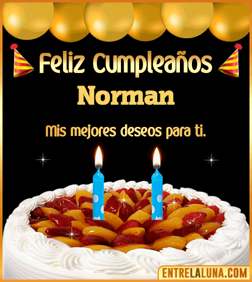 Gif de pastel de Cumpleaños Norman