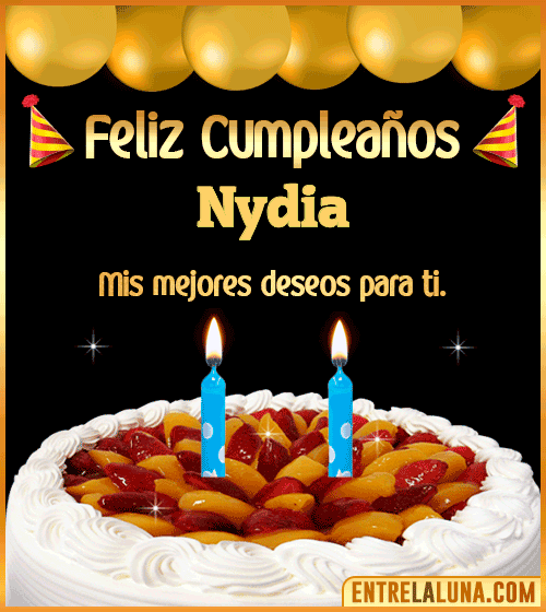 Gif de pastel de Cumpleaños Nydia