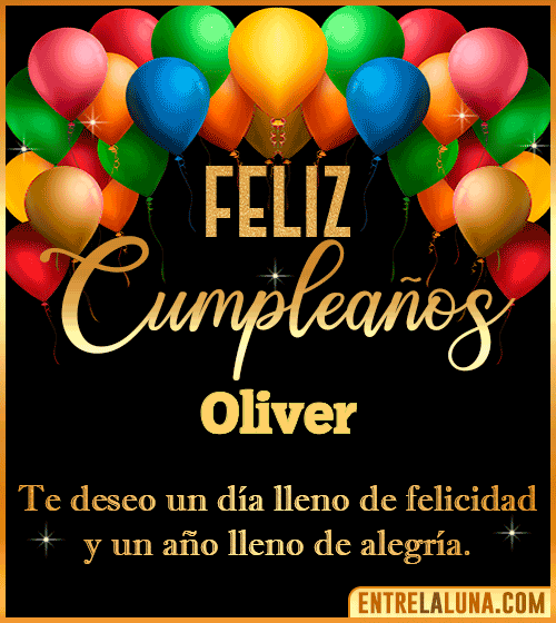 Mensajes de cumpleaños Oliver