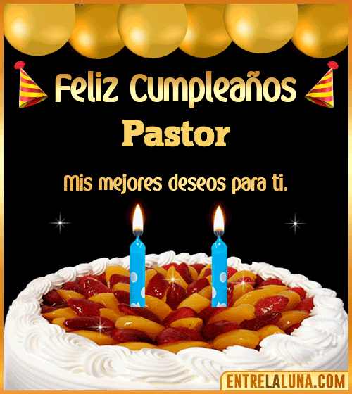 Gif de pastel de Cumpleaños Pastor