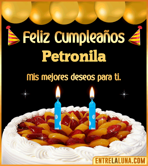 Gif de pastel de Cumpleaños Petronila