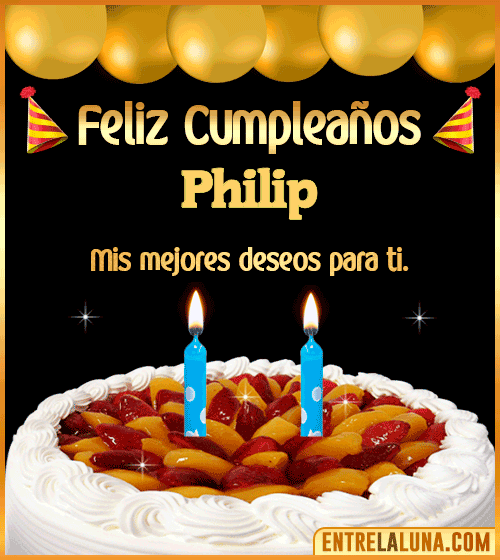 Gif de pastel de Cumpleaños Philip
