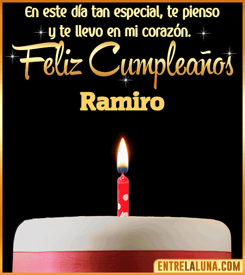 Te llevo en mi corazón Feliz Cumpleaños Ramiro