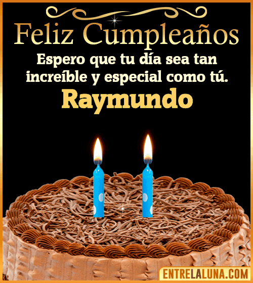 Gif de pastel de Feliz Cumpleaños Raymundo