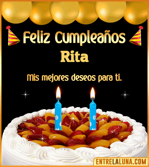 Gif de pastel de Cumpleaños Rita