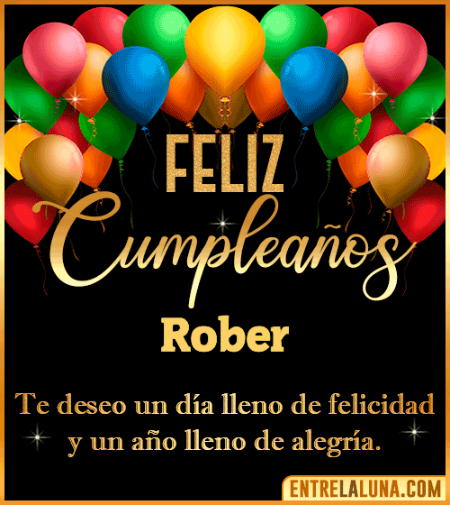 Mensajes de cumpleaños Rober
