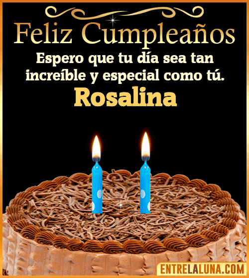 Gif de pastel de Feliz Cumpleaños Rosalina