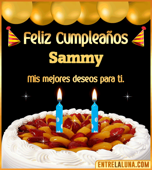 Gif de pastel de Cumpleaños Sammy