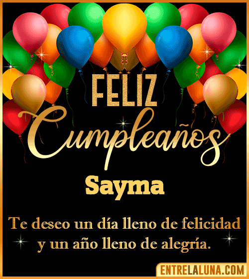 Mensajes de cumpleaños Sayma