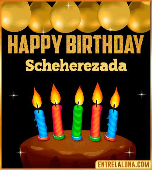 Happy Birthday gif Scheherezada