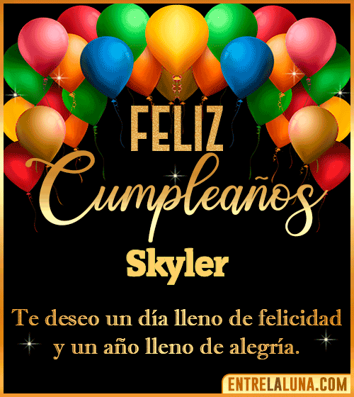 Mensajes de cumpleaños Skyler