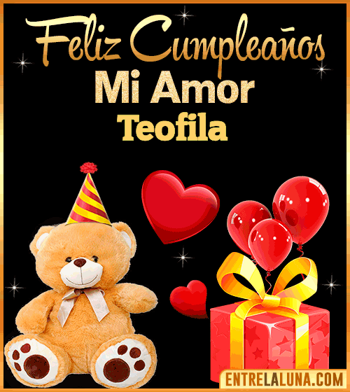 Gif Feliz Cumpleaños mi Amor Teofila
