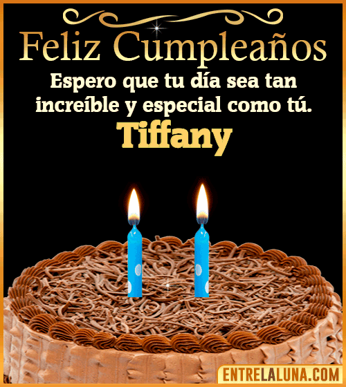 Gif de pastel de Feliz Cumpleaños Tiffany