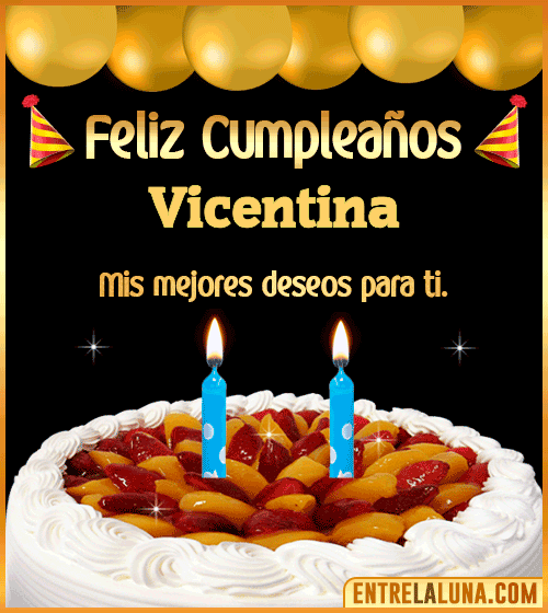 Gif de pastel de Cumpleaños Vicentina