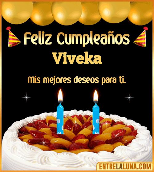 Gif de pastel de Cumpleaños Viveka