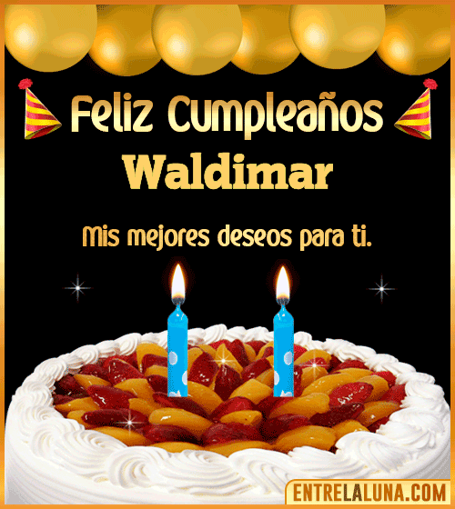 Gif de pastel de Cumpleaños Waldimar
