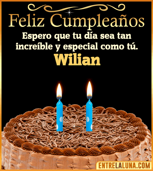 Gif de pastel de Feliz Cumpleaños Wilian