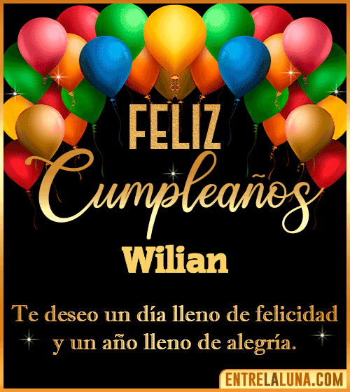 Mensajes de cumpleaños Wilian