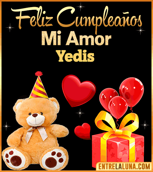Gif Feliz Cumpleaños mi Amor Yedis
