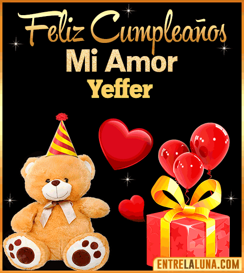 Gif Feliz Cumpleaños mi Amor Yeffer