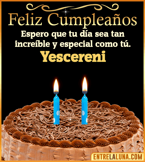 Gif de pastel de Feliz Cumpleaños Yescereni