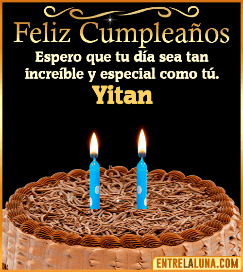 Gif de pastel de Feliz Cumpleaños Yitan