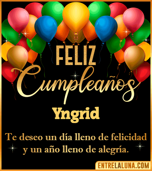 Mensajes de cumpleaños Yngrid