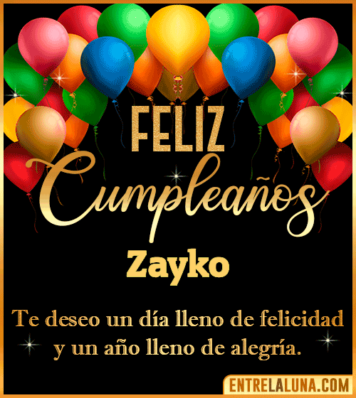 Mensajes de cumpleaños Zayko