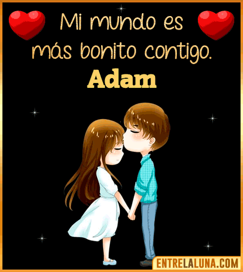 Gif de Amor para WhatsApp con Nombre Adam