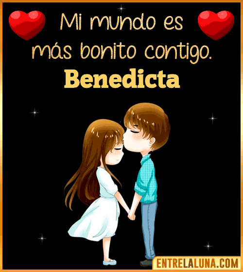 Gif de Amor para WhatsApp con Nombre Benedicta