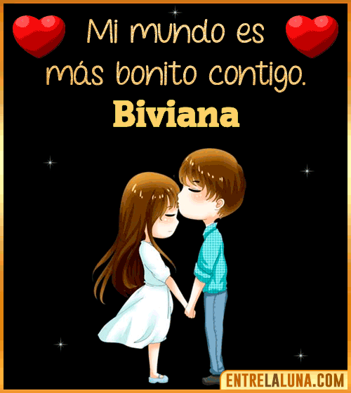 Gif de Amor para WhatsApp con Nombre Biviana