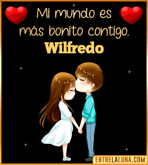 Gif de Amor para WhatsApp con Nombre Wilfredo