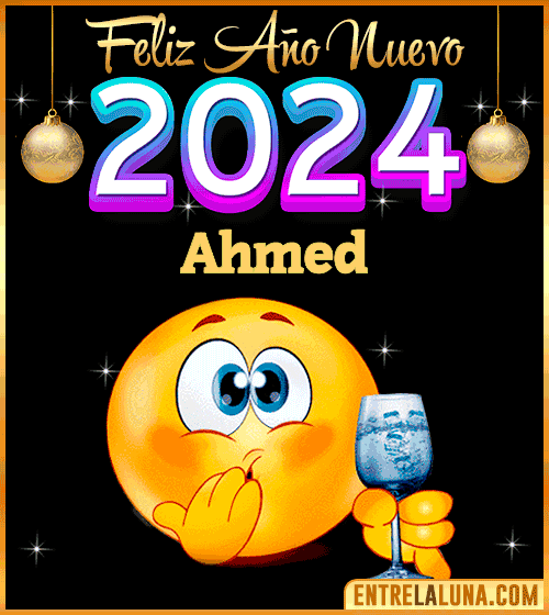 Feliz Año Nuevo 2024 gif Ahmed