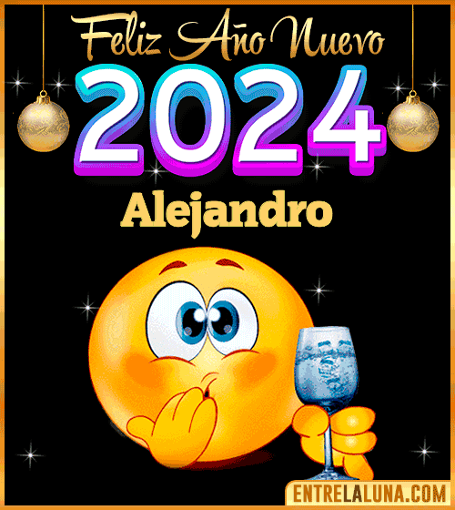 Feliz Año Nuevo 2024 gif Alejandro
