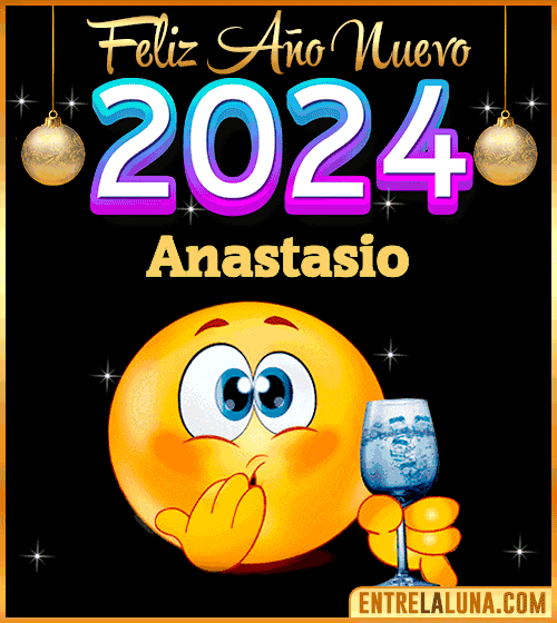 Feliz Año Nuevo 2024 gif Anastasio