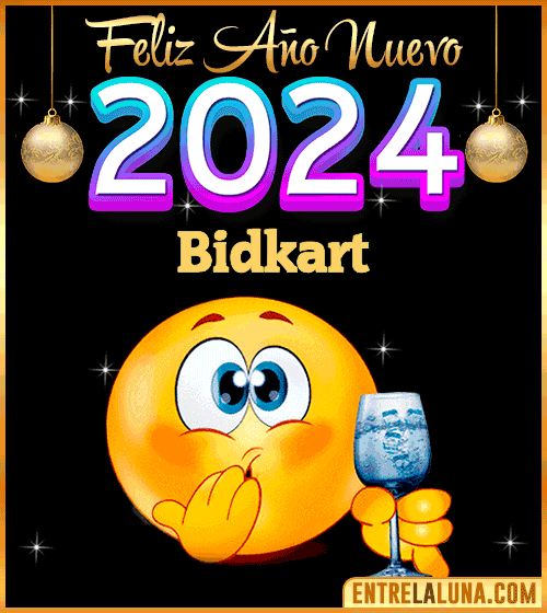 Feliz Año Nuevo 2024 gif Bidkart