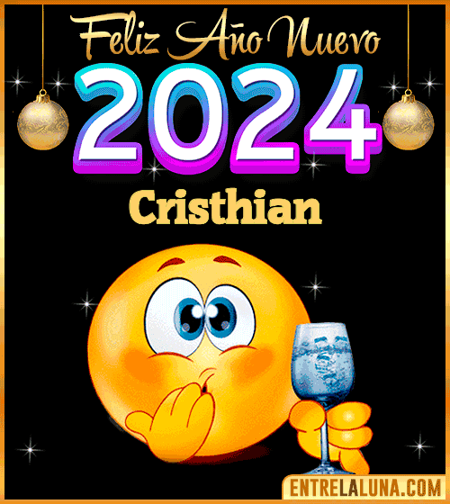 Feliz Año Nuevo 2024 gif Cristhian
