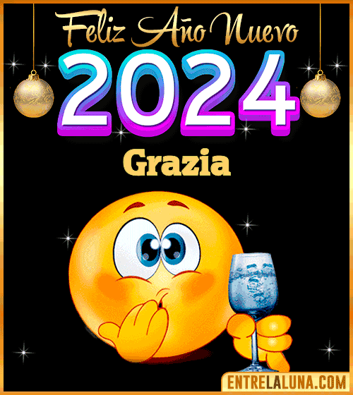 Feliz Año Nuevo 2024 gif Grazia