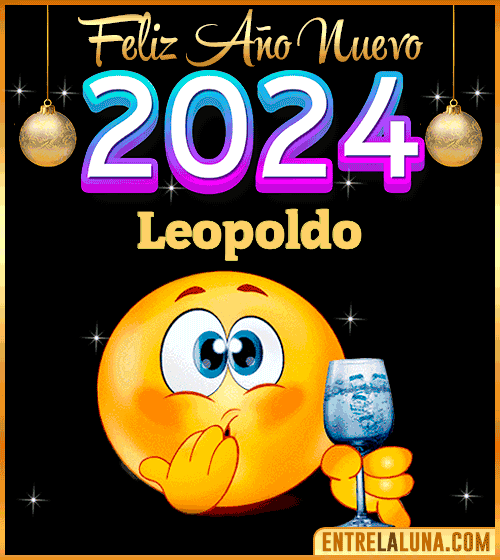 Feliz Año Nuevo 2024 gif Leopoldo