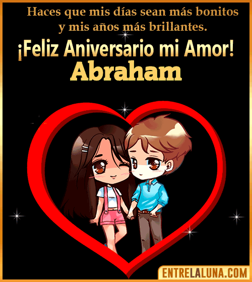 Feliz Aniversario mi Amor gif Abraham