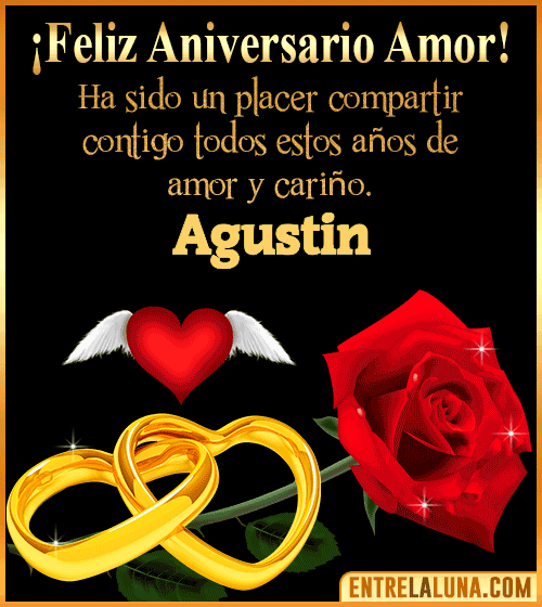 Gif de Feliz Aniversario Agustin