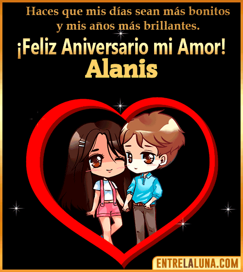 Feliz Aniversario mi Amor gif Alanis