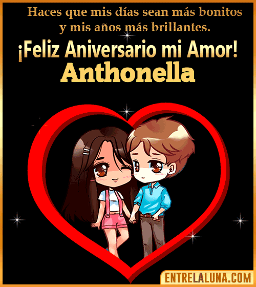 Feliz Aniversario mi Amor gif Anthonella