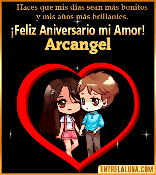 Feliz Aniversario mi Amor gif Arcangel