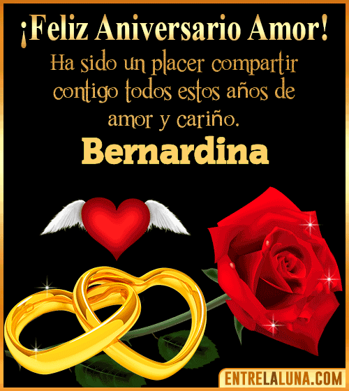 Gif de Feliz Aniversario Bernardina