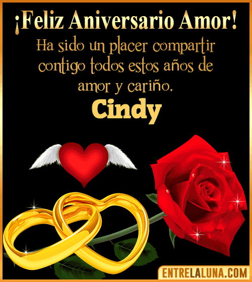Gif de Feliz Aniversario Cindy