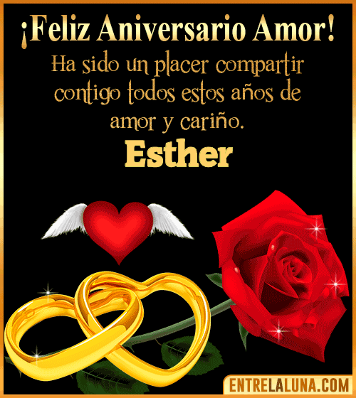 Gif de Feliz Aniversario Esther