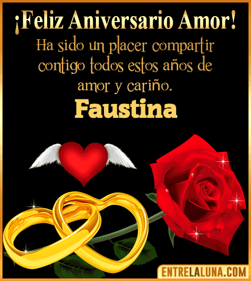 Gif de Feliz Aniversario Faustina
