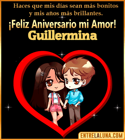 Feliz Aniversario mi Amor gif Guillermina