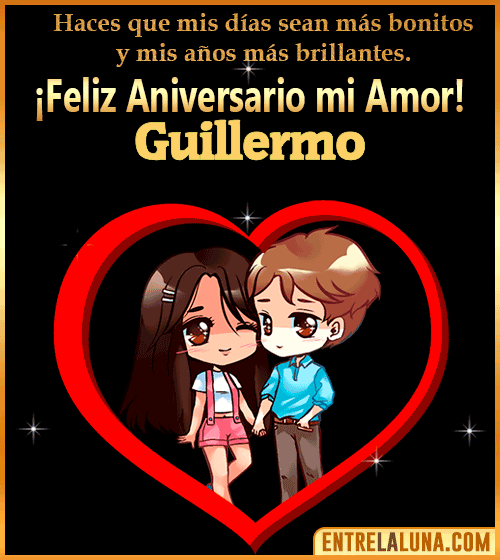 Feliz Aniversario mi Amor gif Guillermo